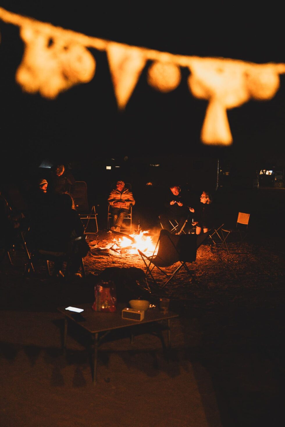 Lagerfeuer Abend bei einer Reise mit NOMADMAROC
